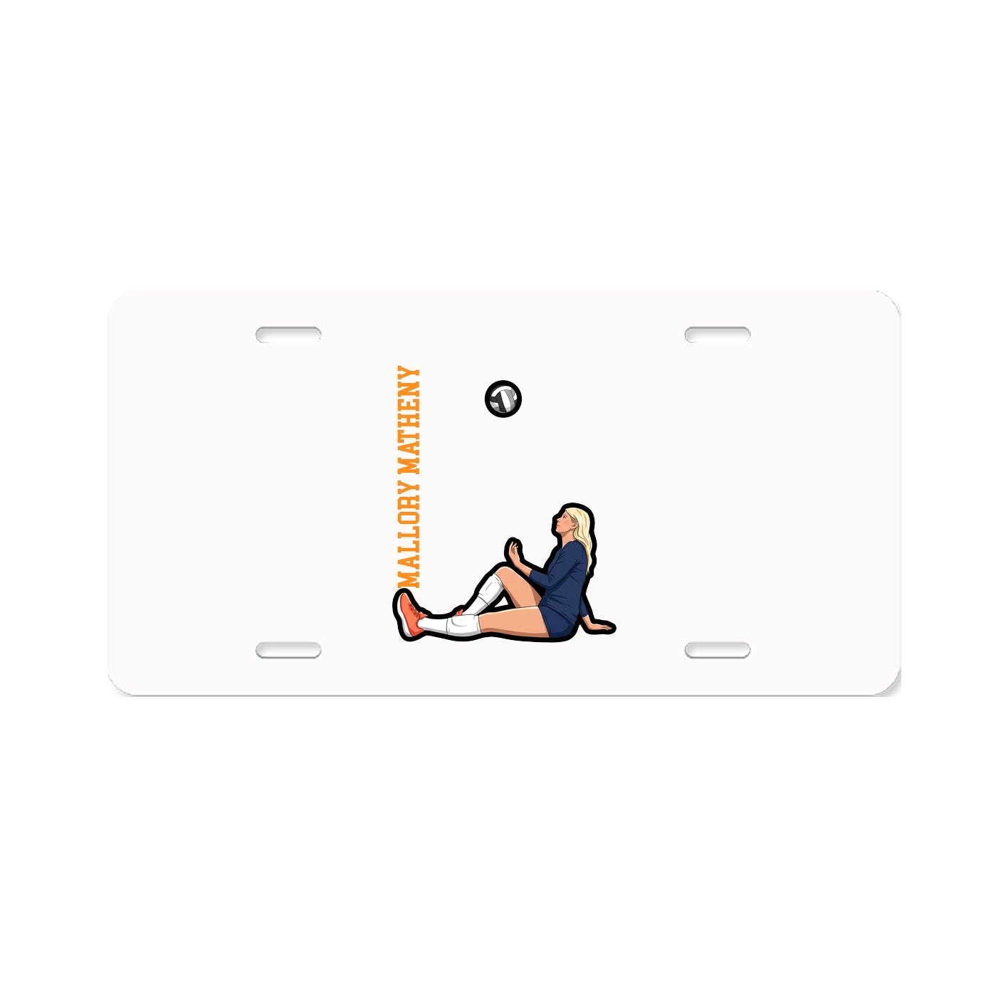 License Plate — Name Vertical in Classic