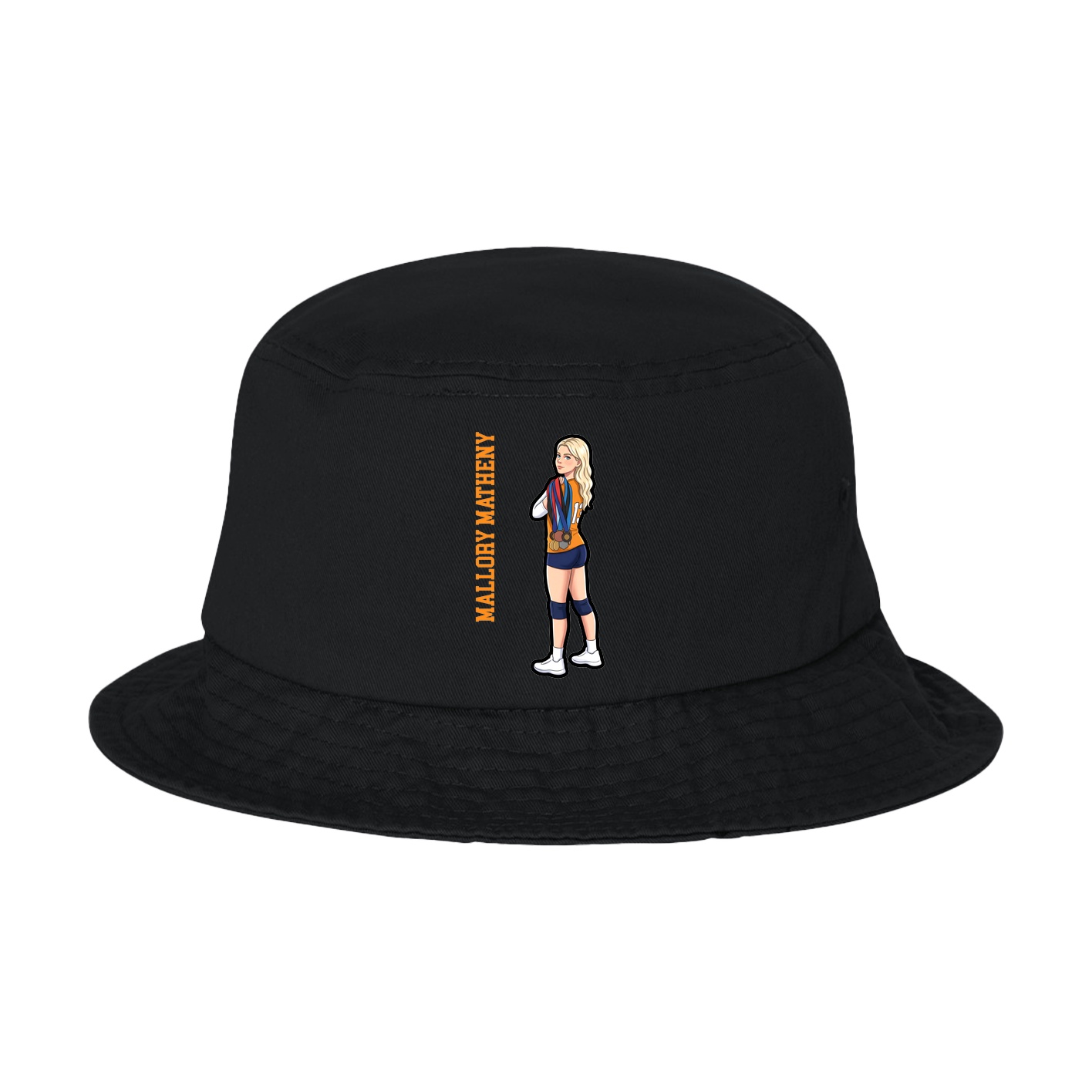 Bucket Cap — Name Vertical in Black