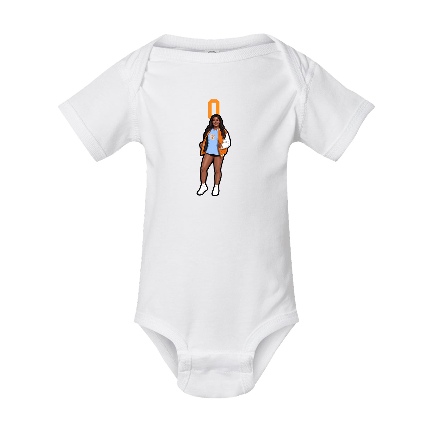 Baby Onesie — Number Top in White