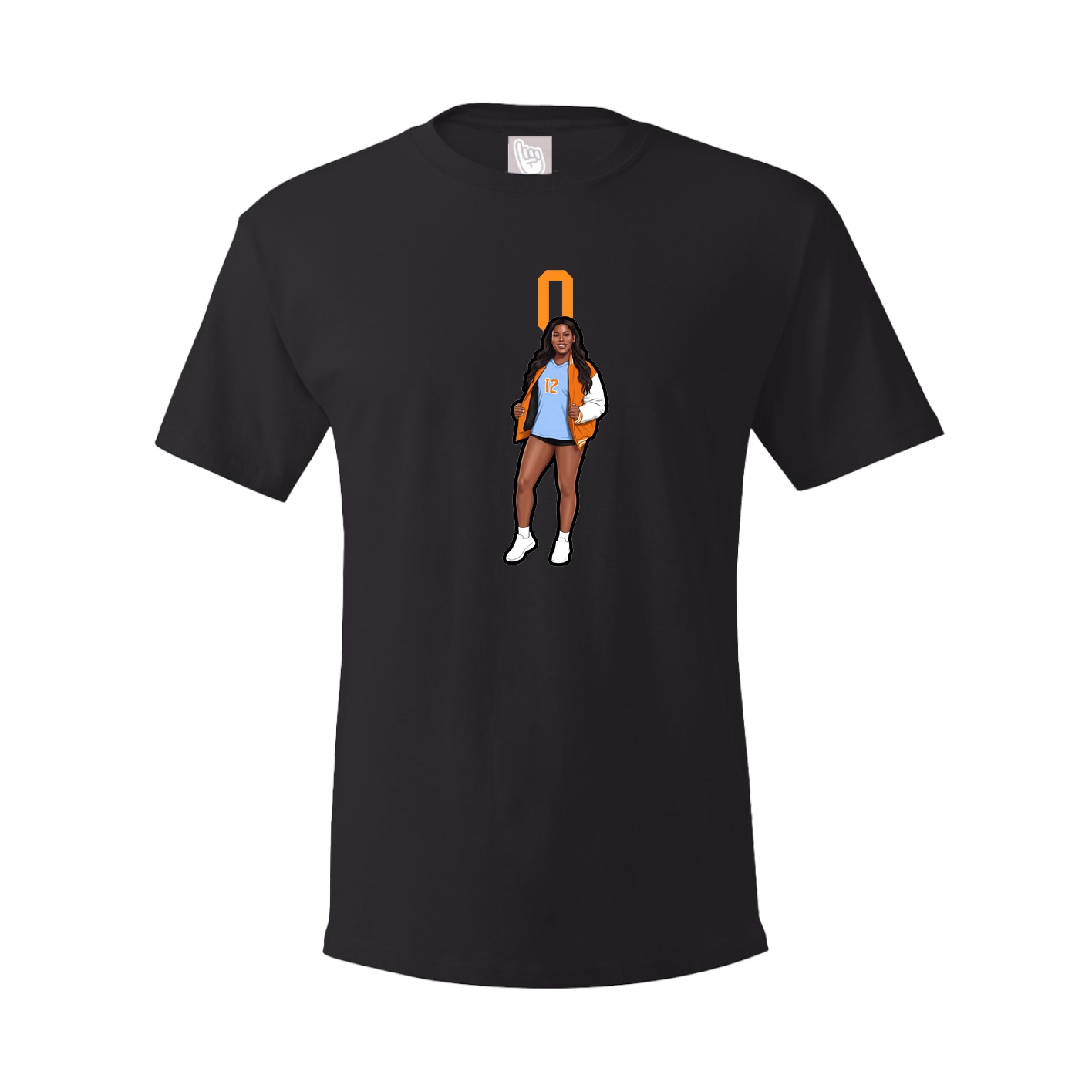 Youth Tee — Number Top in Black