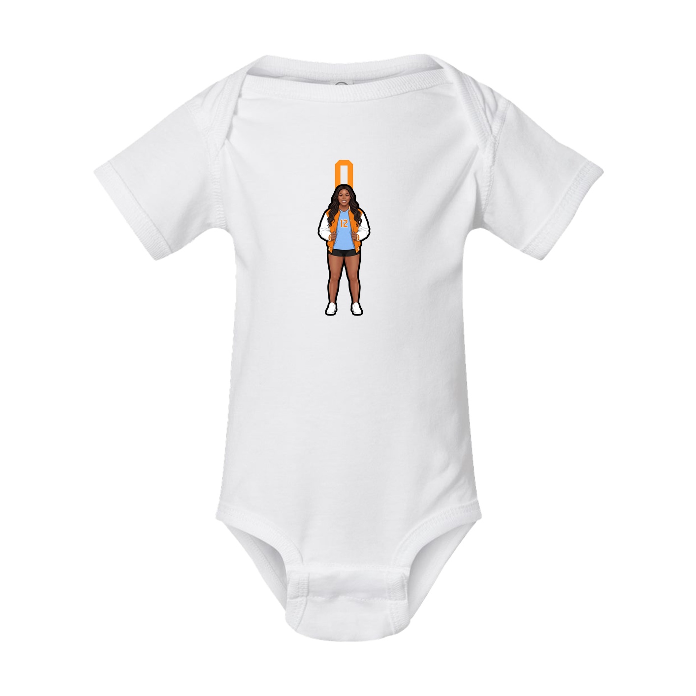 Baby Onesie — Number Top in White