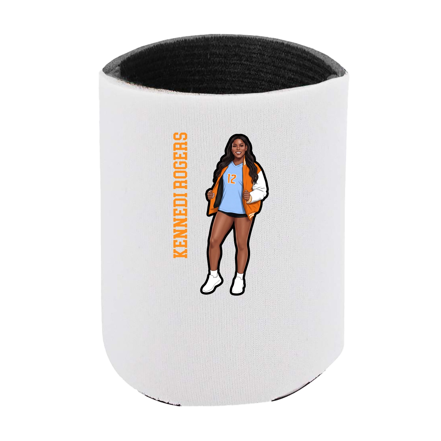 Can Holder — Name Vertical in White