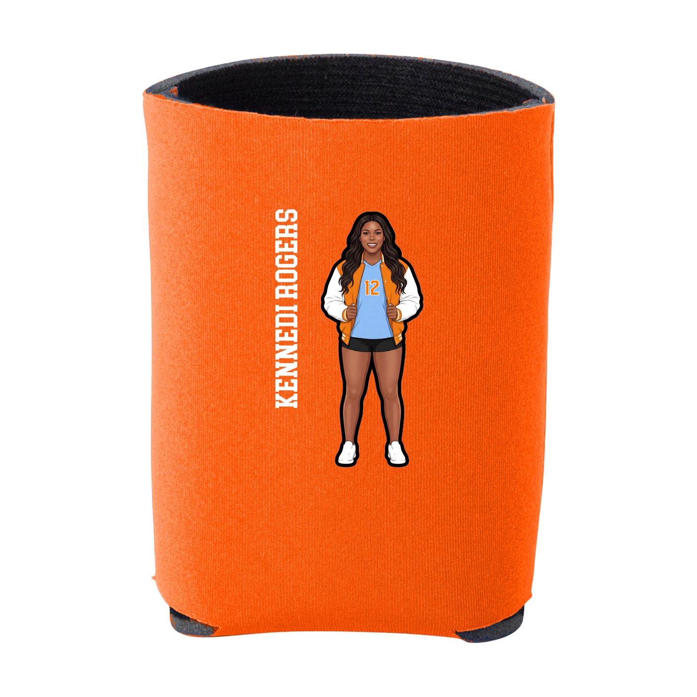 Can Holder — Name Vertical in Orange