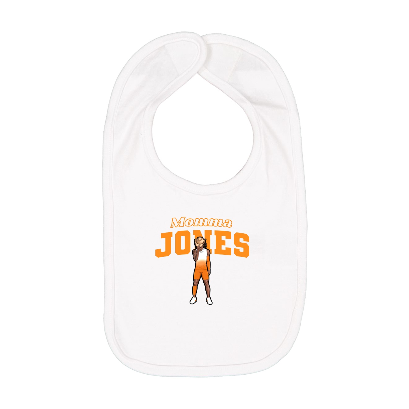Infant Bib — Mothers Day Block in White
