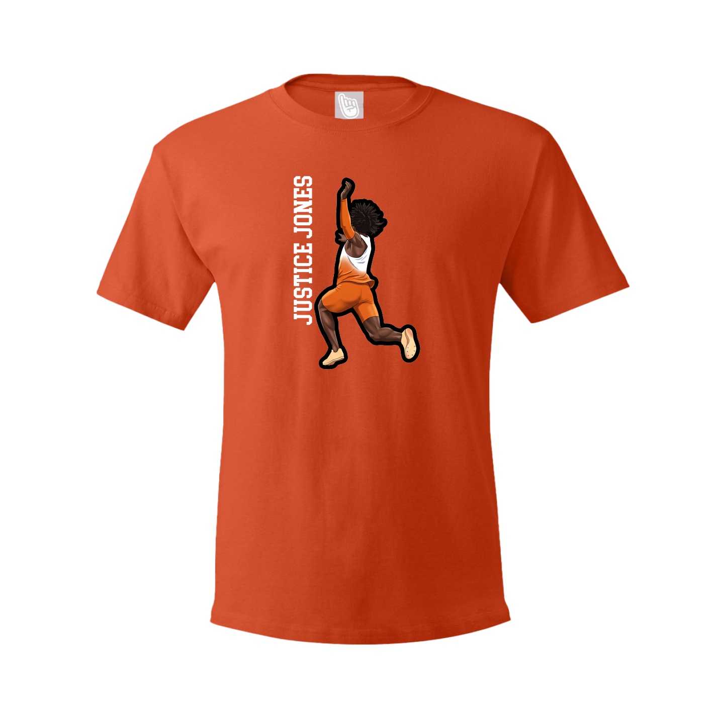Youth Tee — Name Vertical in Orange