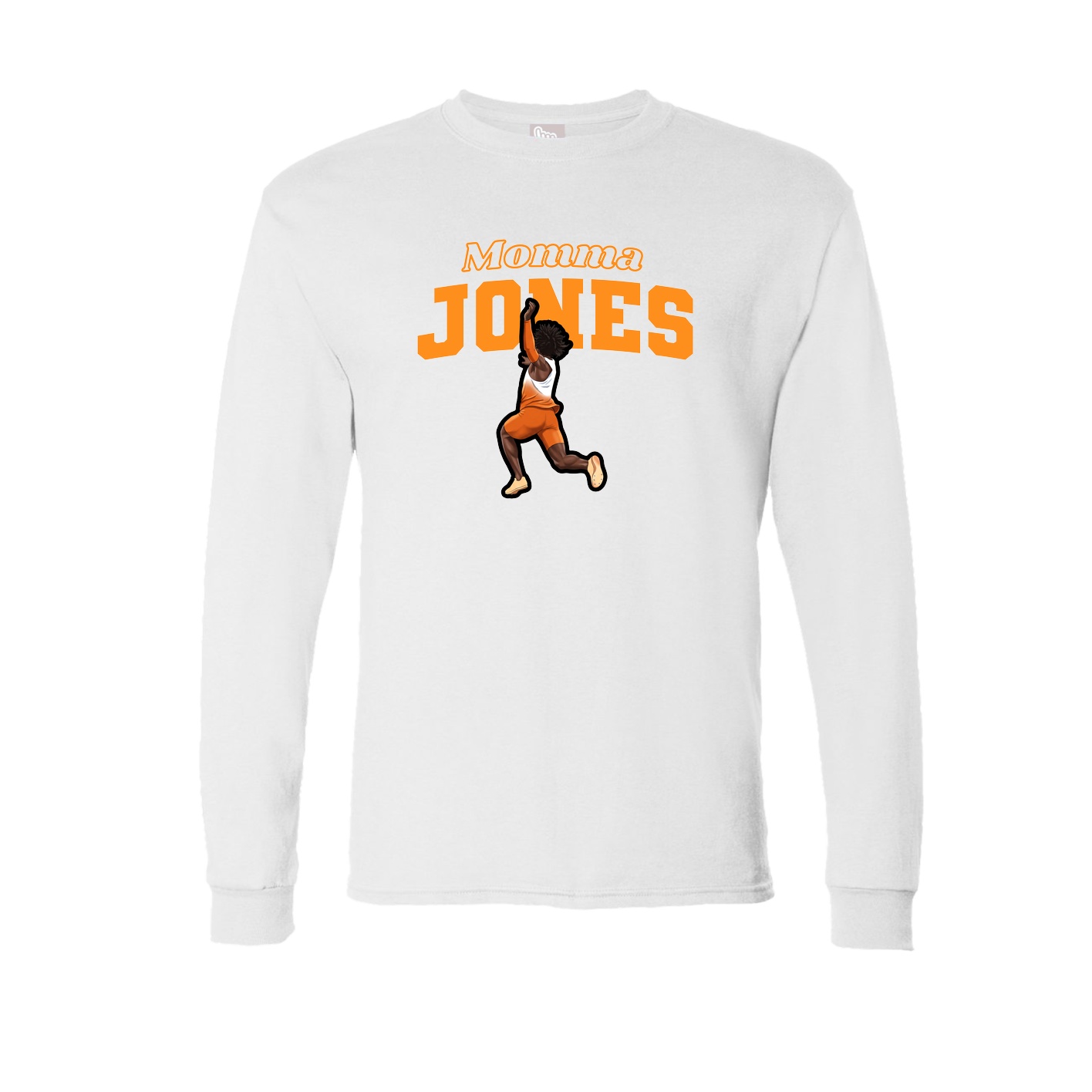Long Sleeve Tee — Mothers Day Block in White