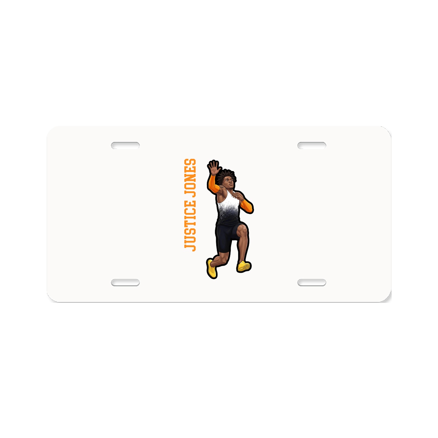 License Plate — Name Vertical in Classic
