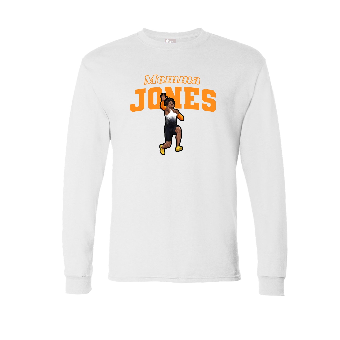 Long Sleeve Tee — Mothers Day Block in White
