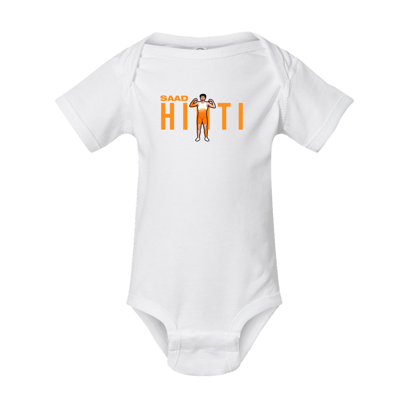 Baby Onesie — Player Name in White