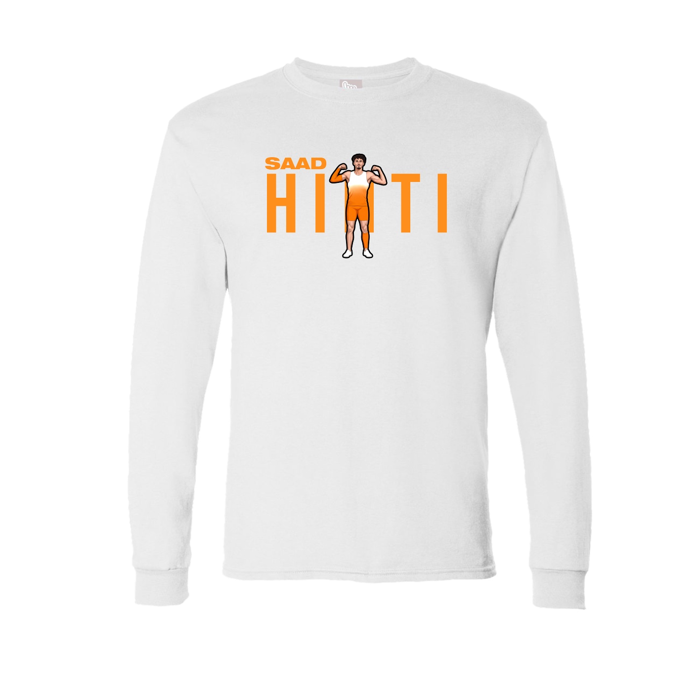 Long Sleeve Tee — Player Name in White
