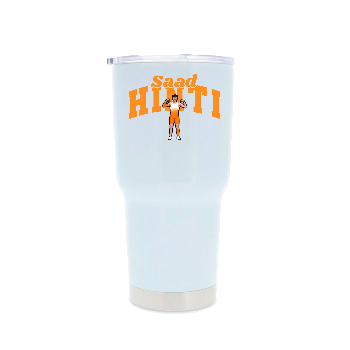 30oz Stainless Steel Tumbler — Signature Arch in White
