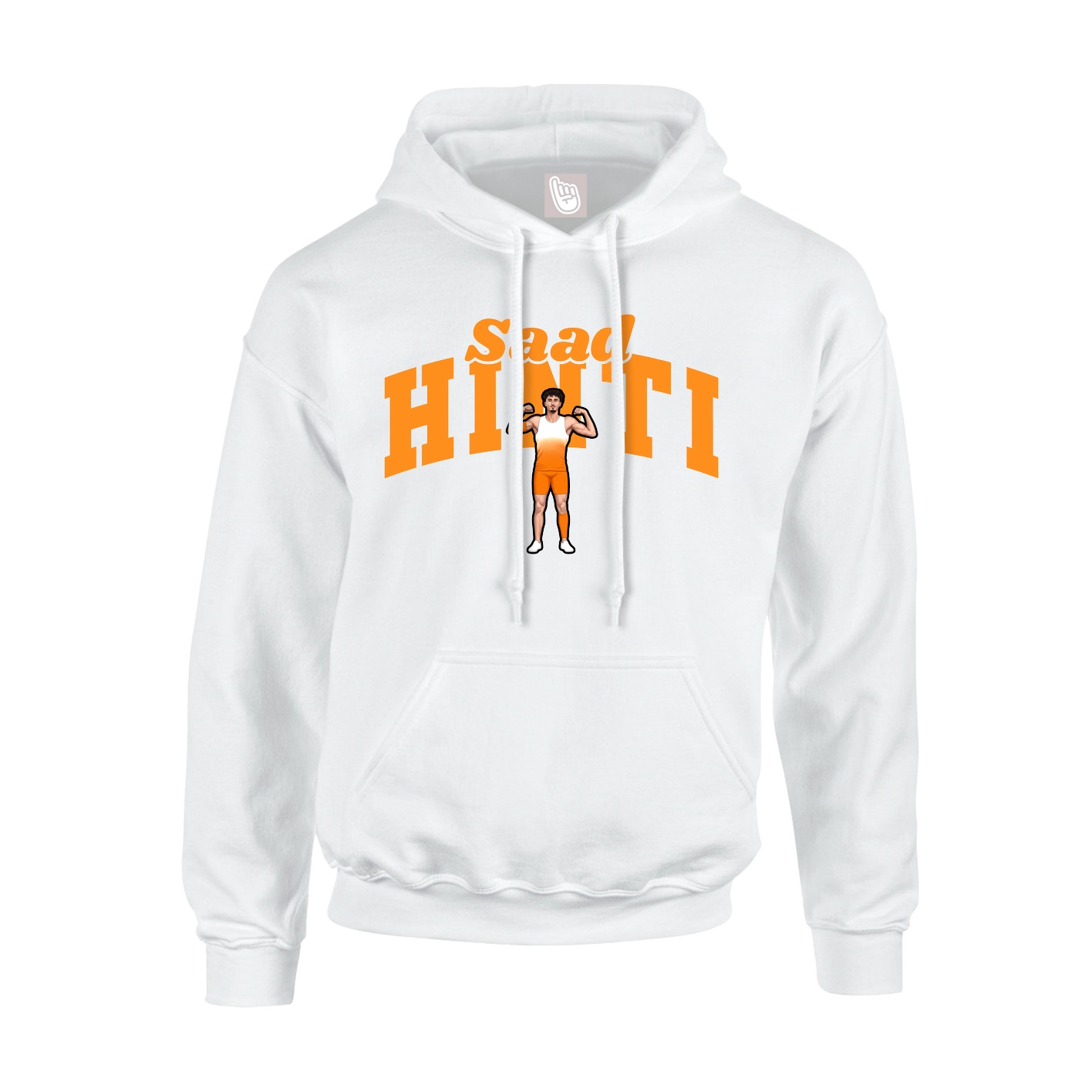 Hoodie — Signature Arch in White