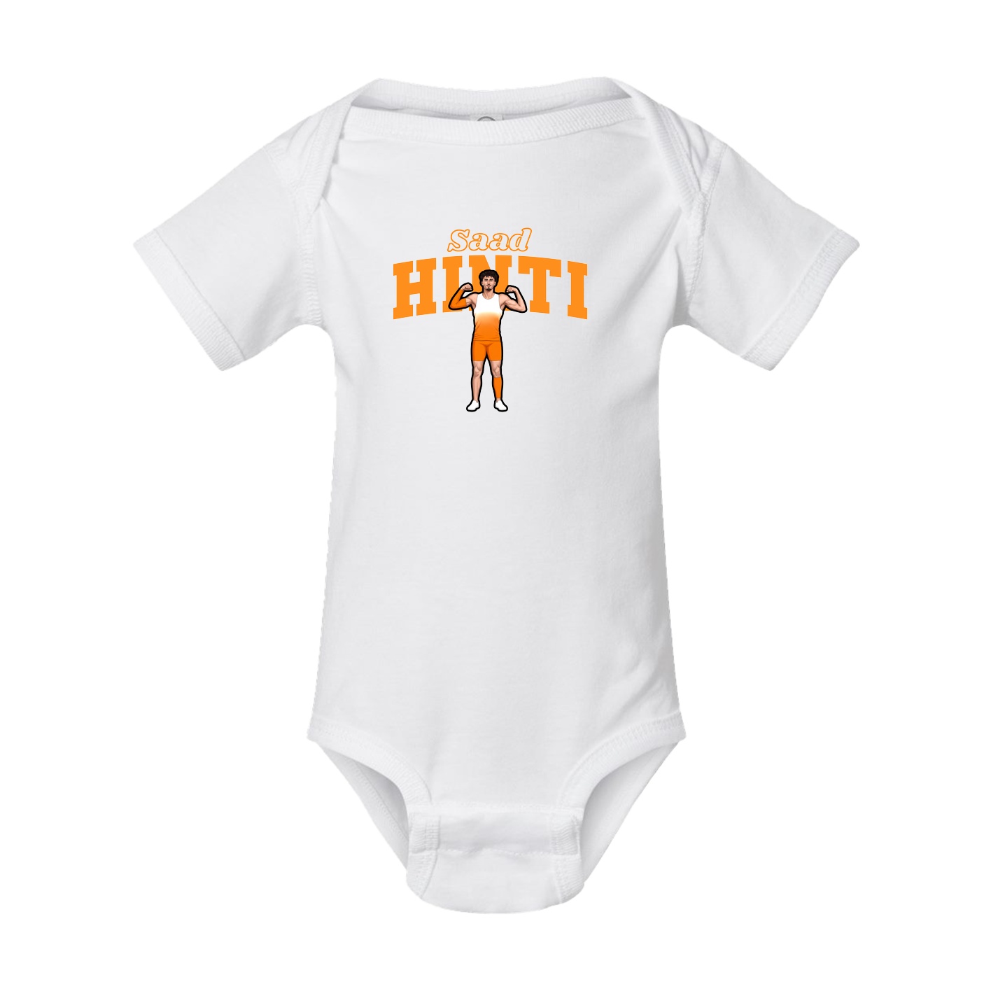 Baby Onesie — Name Arch in White
