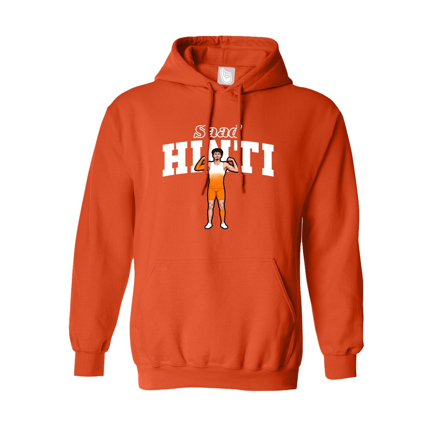 Hoodie — Name Arch in Orange