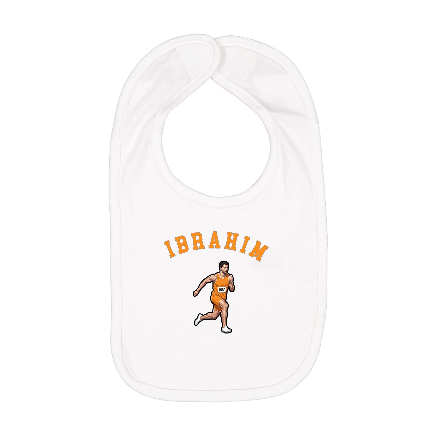 Infant Bib — Shirsey Arch in White