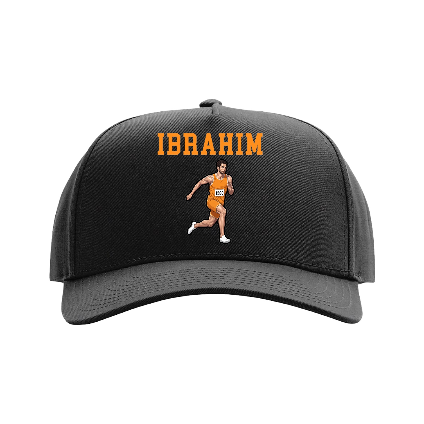 Full Fabric Five-Panel Champ Cap — Shirsey in Black