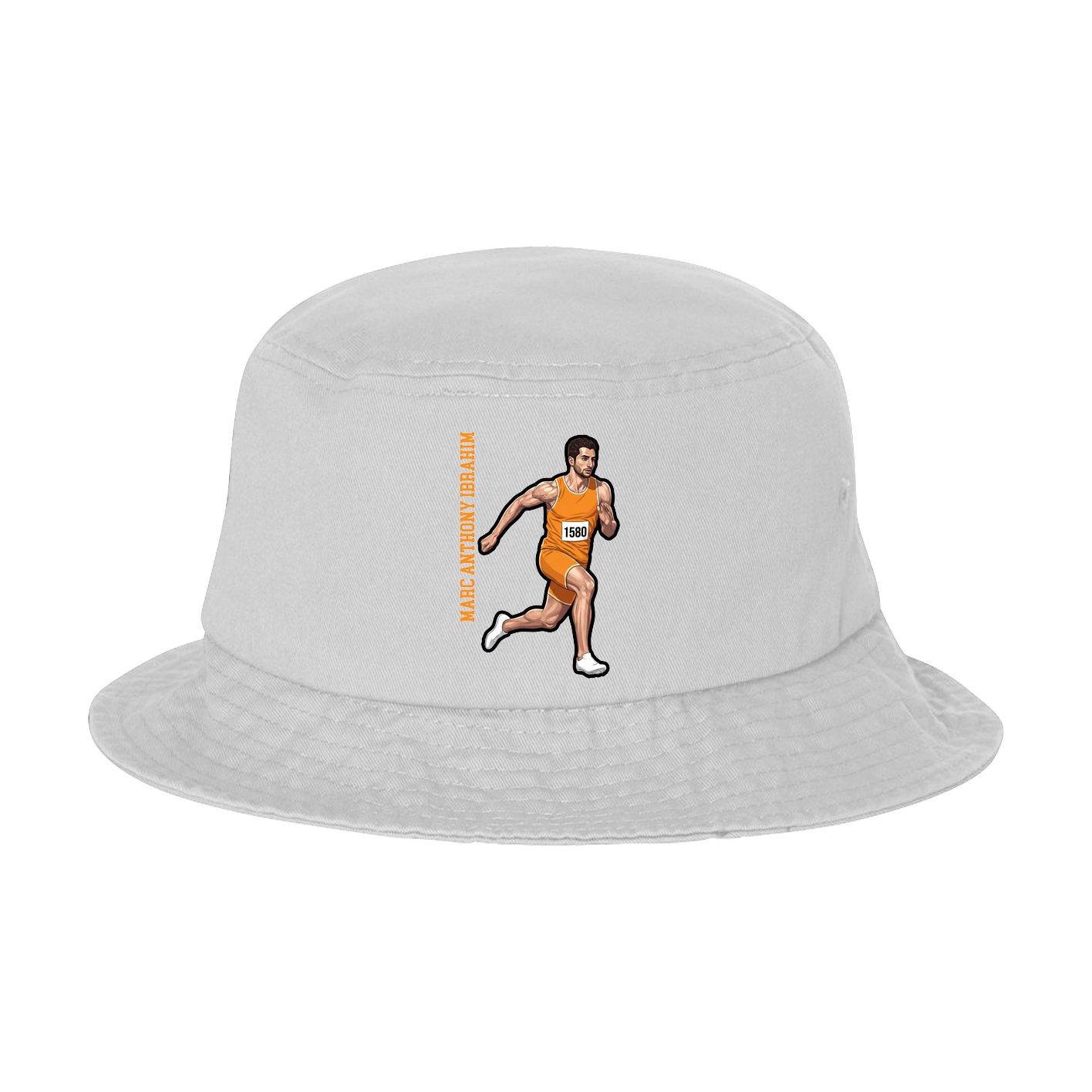 Bucket Cap — Name Vertical in White