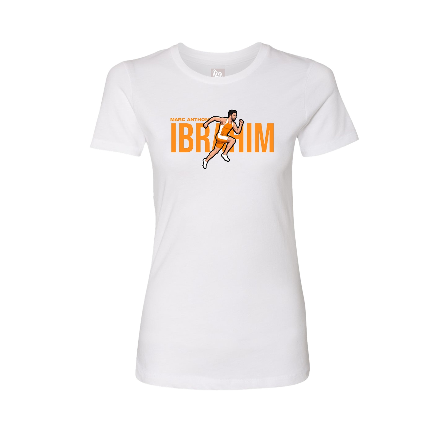 Fitted Women's Tee — Player Name in White