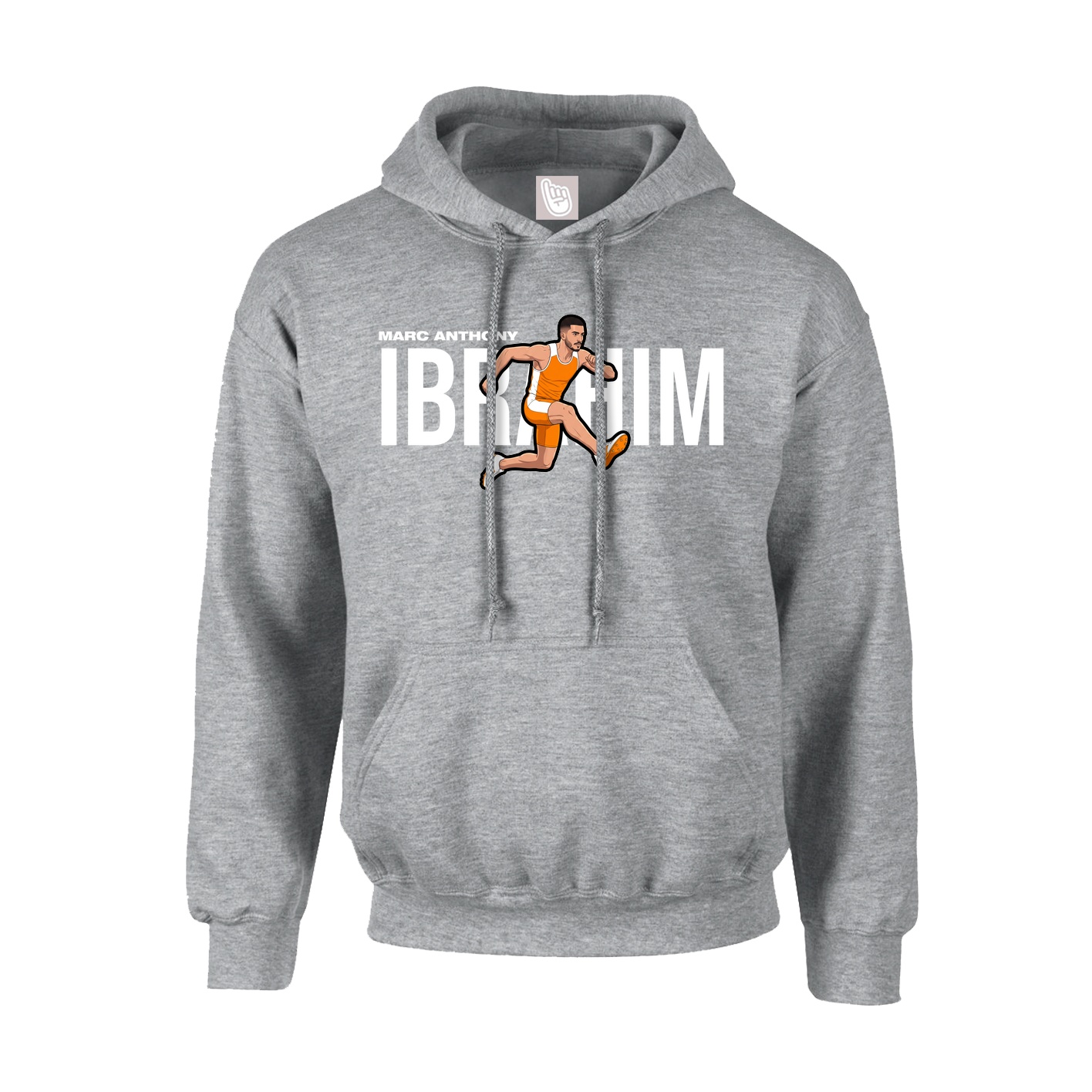 Hoodie — Player Name in Grey