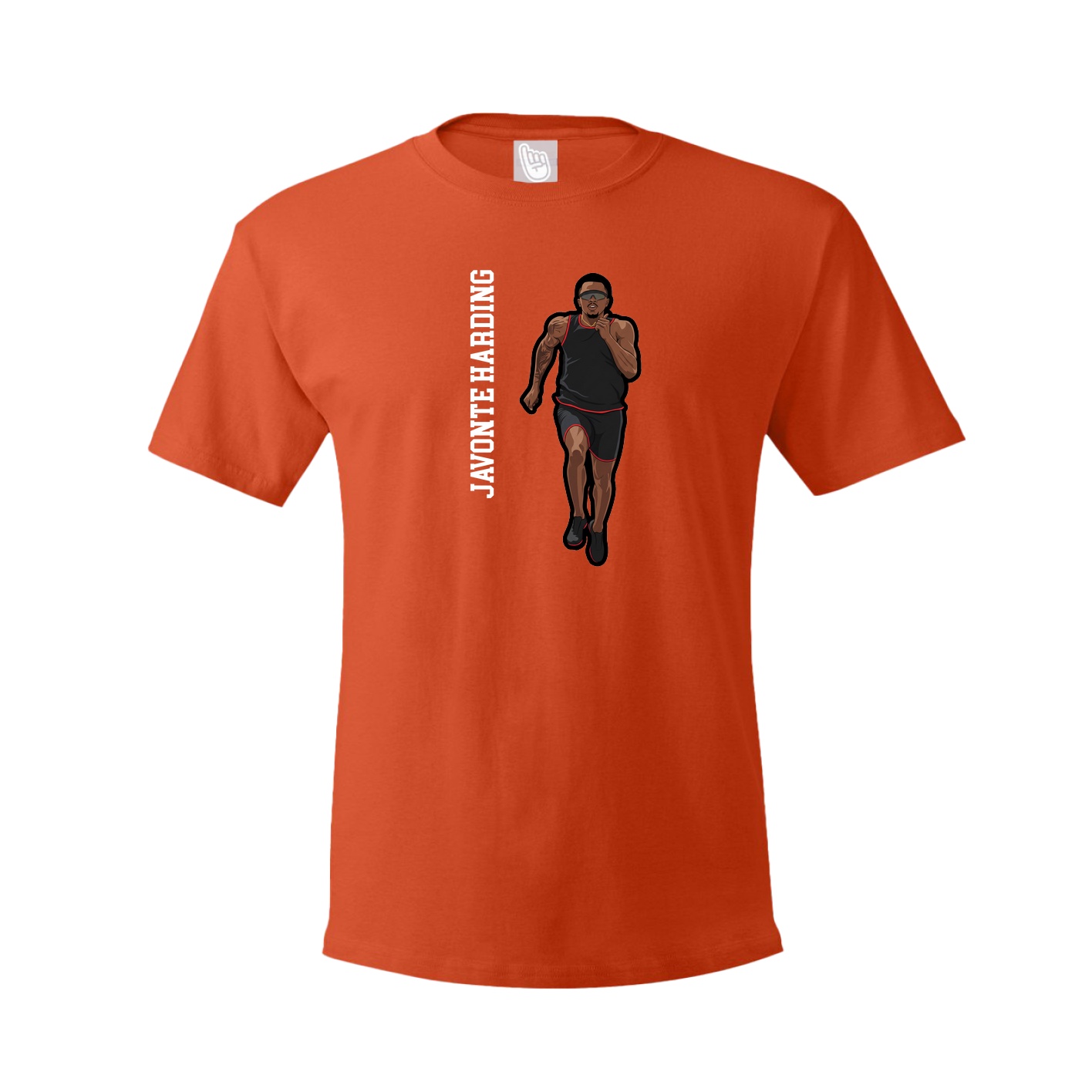 Youth Tee — Name Vertical in Orange