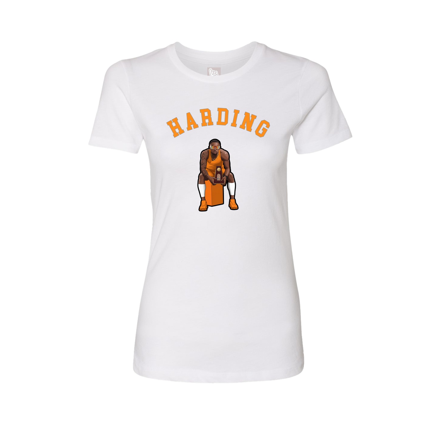 Fitted Women's Tee — Shirsey Arch in White