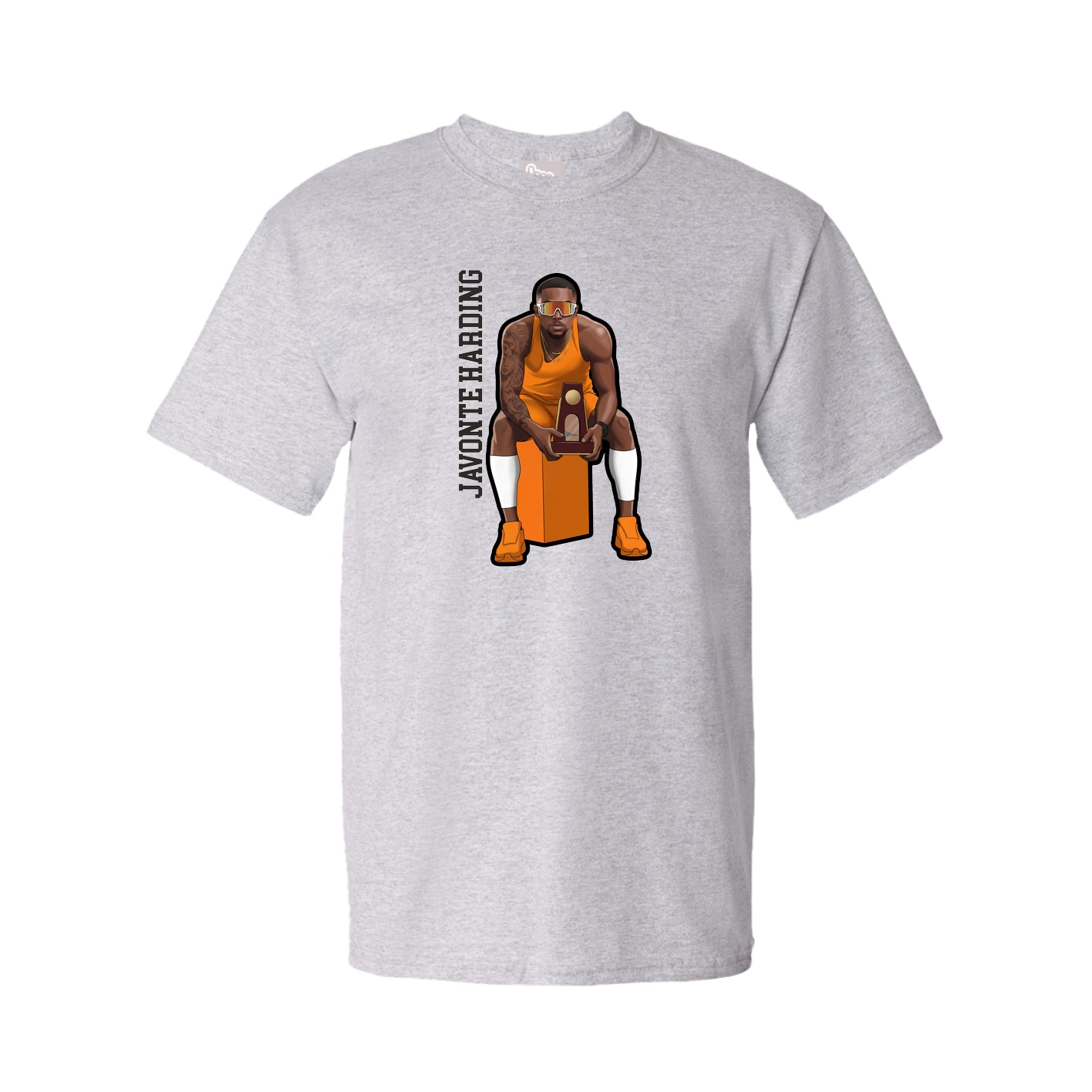 Tee — Name Vertical in Grey