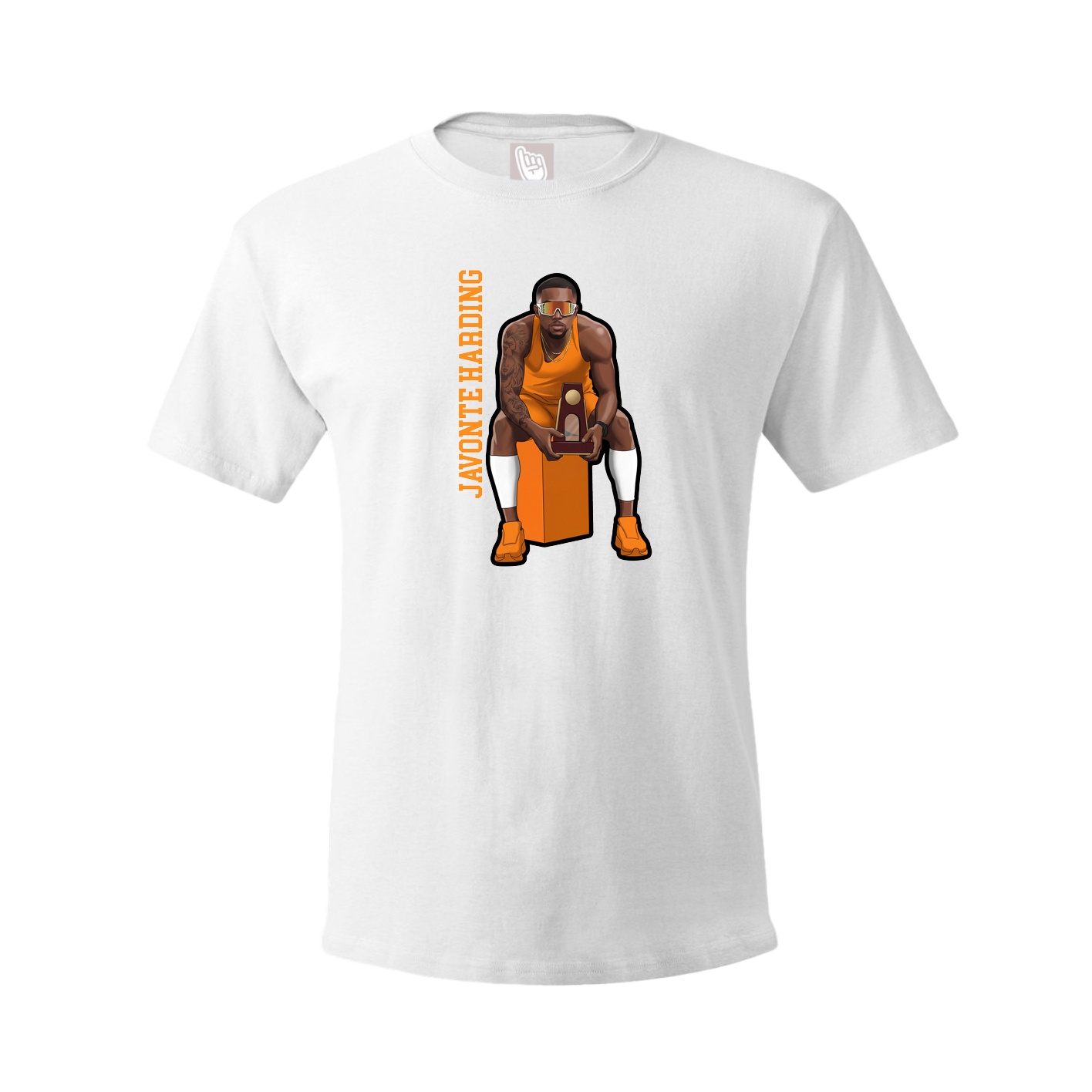 Youth Tee — Name Vertical in White