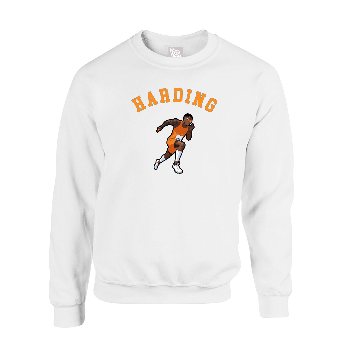Fleece Crew — Shirsey Arch in White