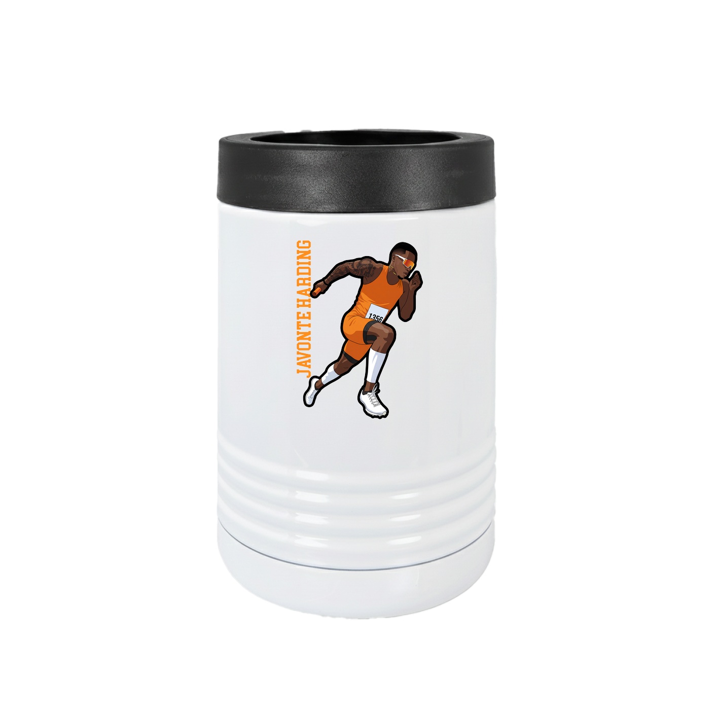 Beverage Holder — Name Vertical in White