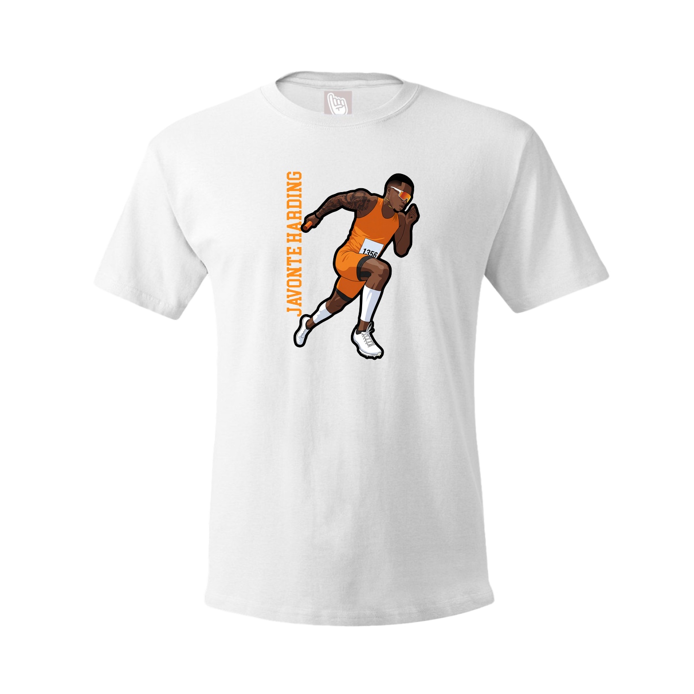Youth Tee — Name Vertical in White
