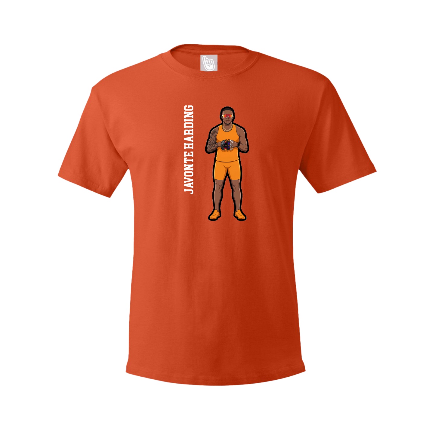 Tee — Name Vertical in Orange