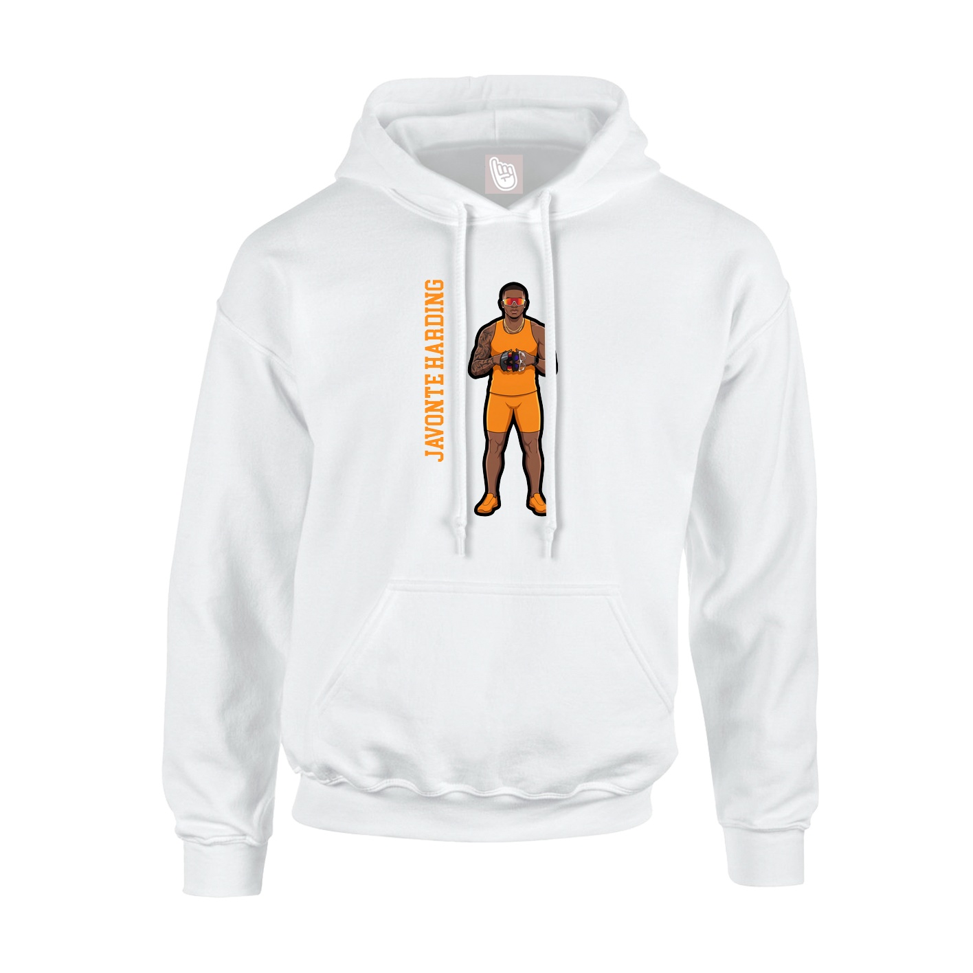 Hoodie — Name Vertical in White