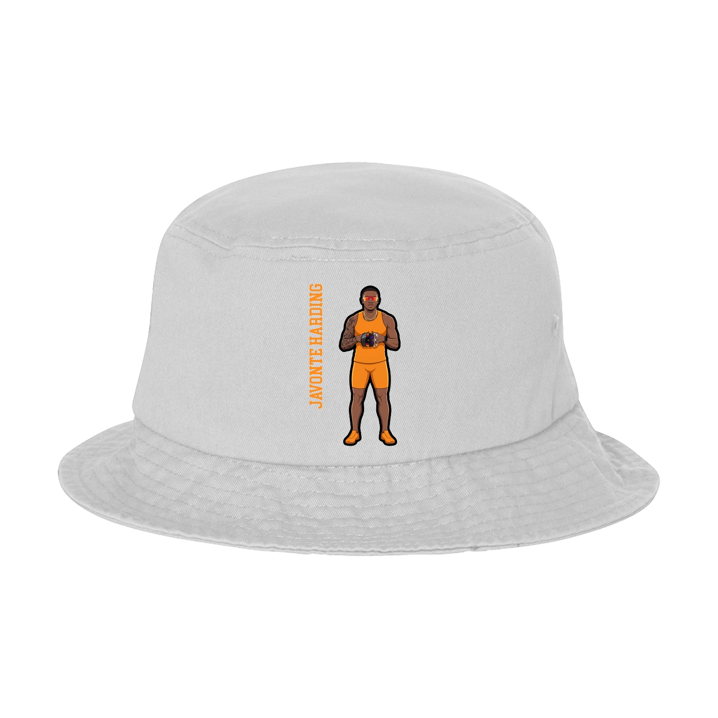 Bucket Cap — Name Vertical in White