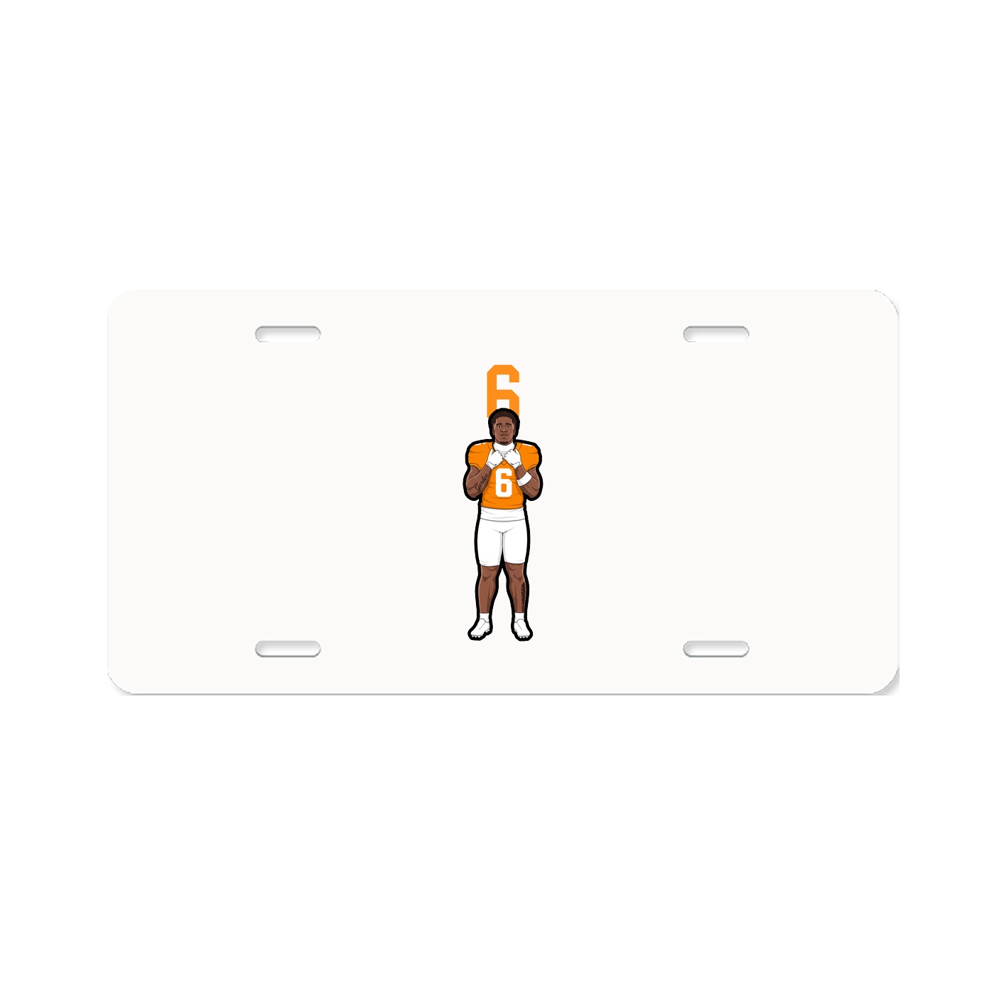License Plate — Number Top in Classic