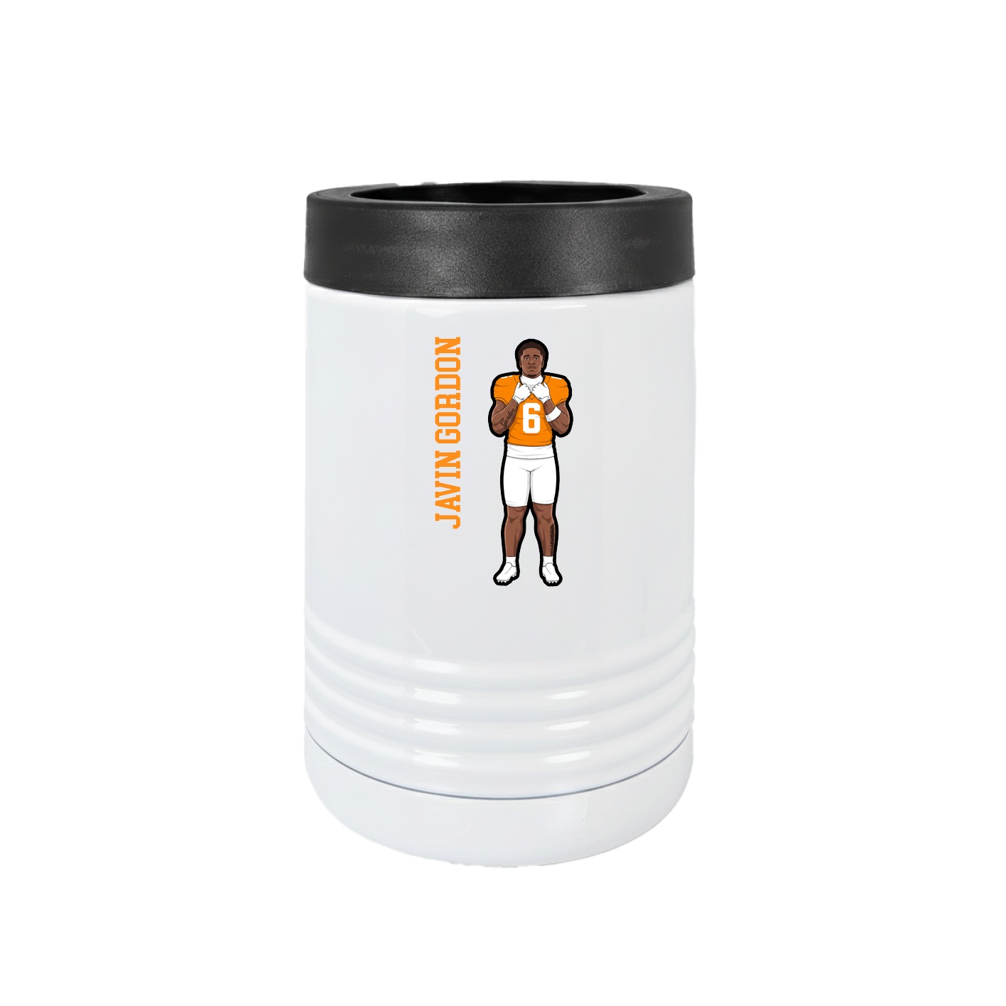 Beverage Holder — Name Vertical in White