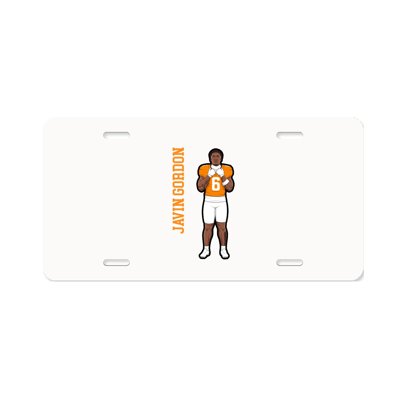 License Plate — Name Vertical in Classic