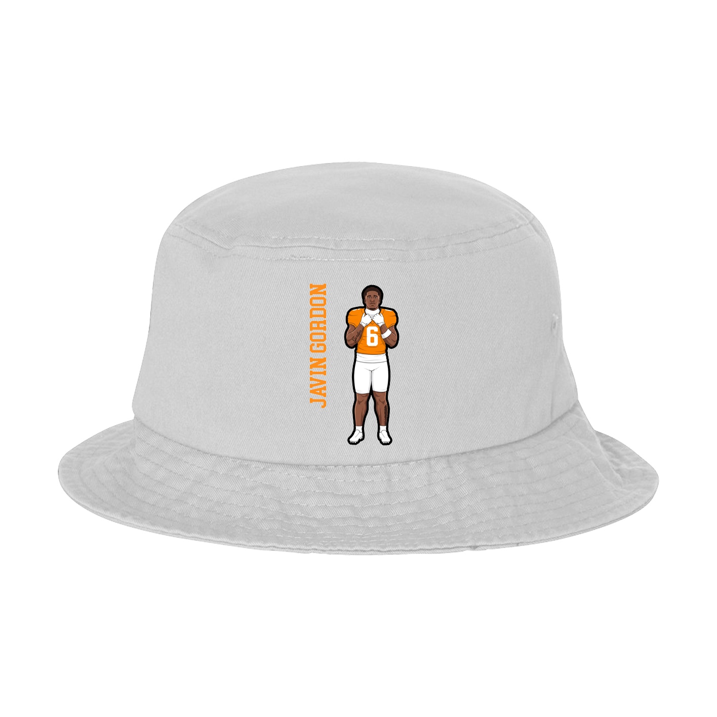 Bucket Cap — Name Vertical in White