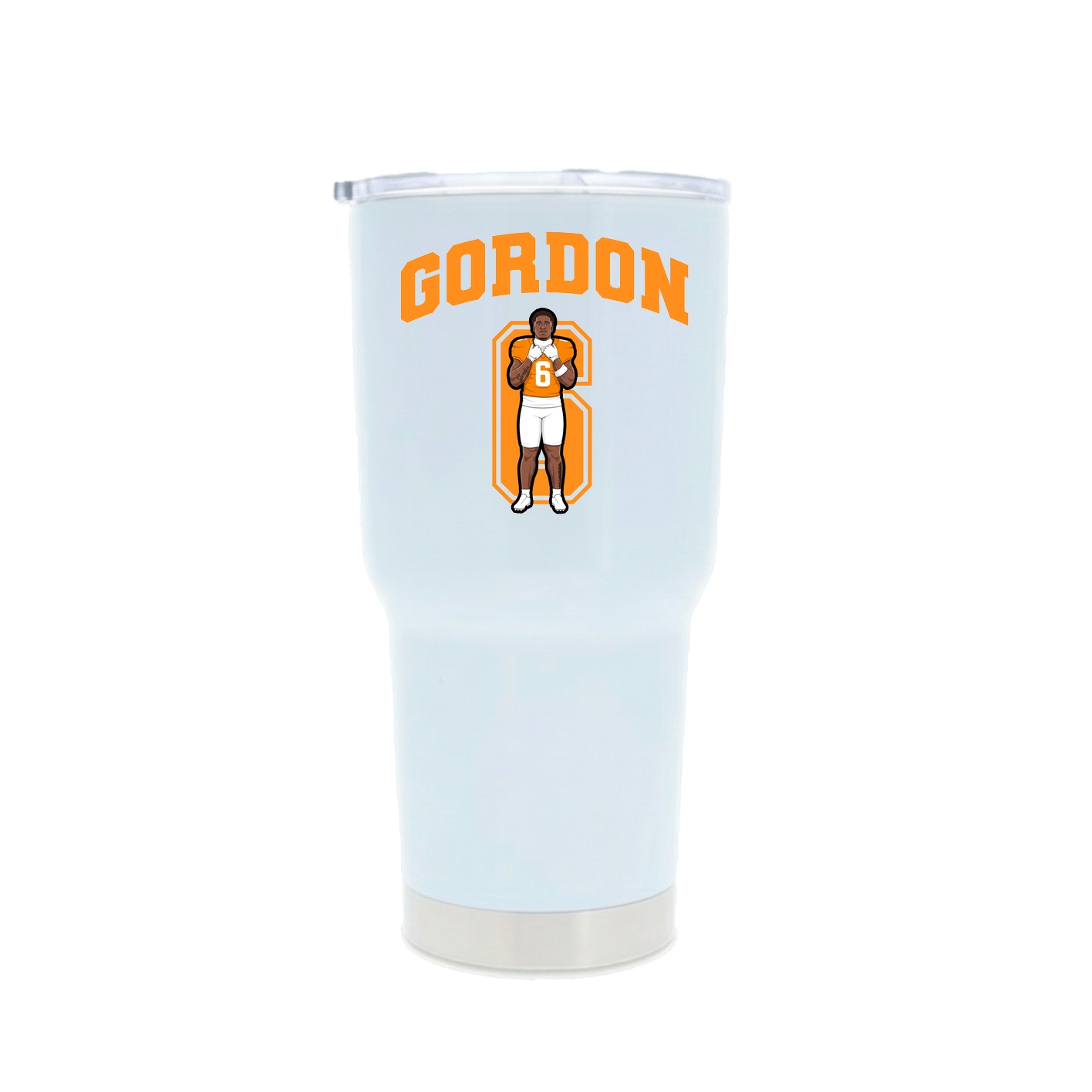 30oz Stainless Steel Tumbler — Number in White