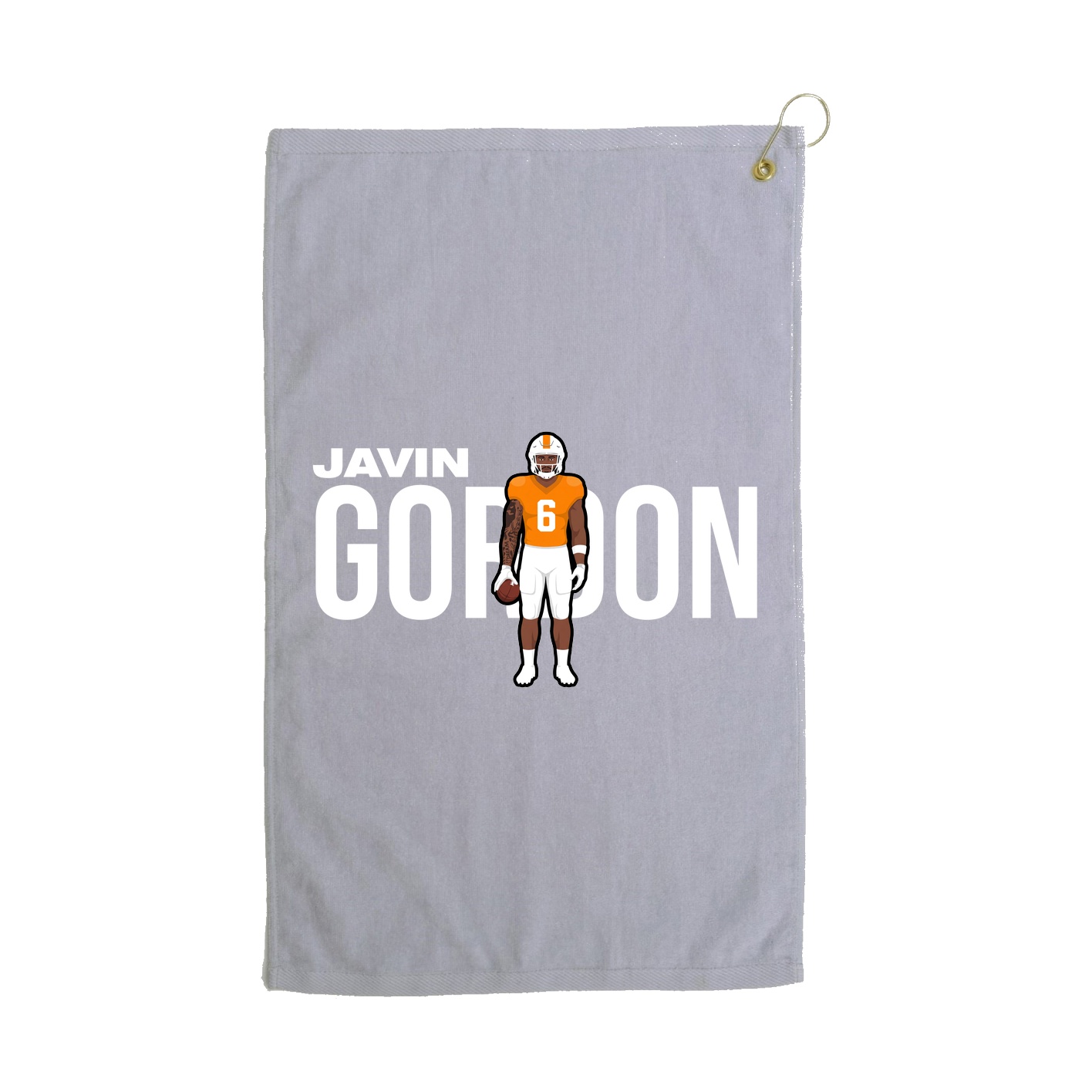 Golf Towel — Player Name in Grey
