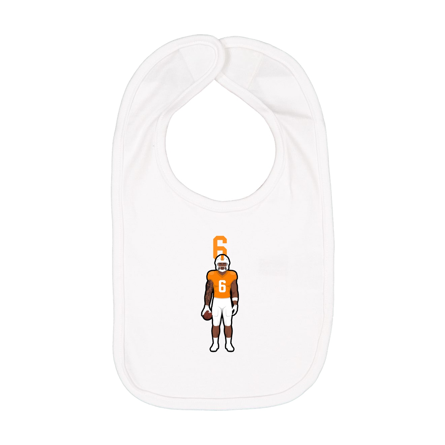 Infant Bib — Number Top in White