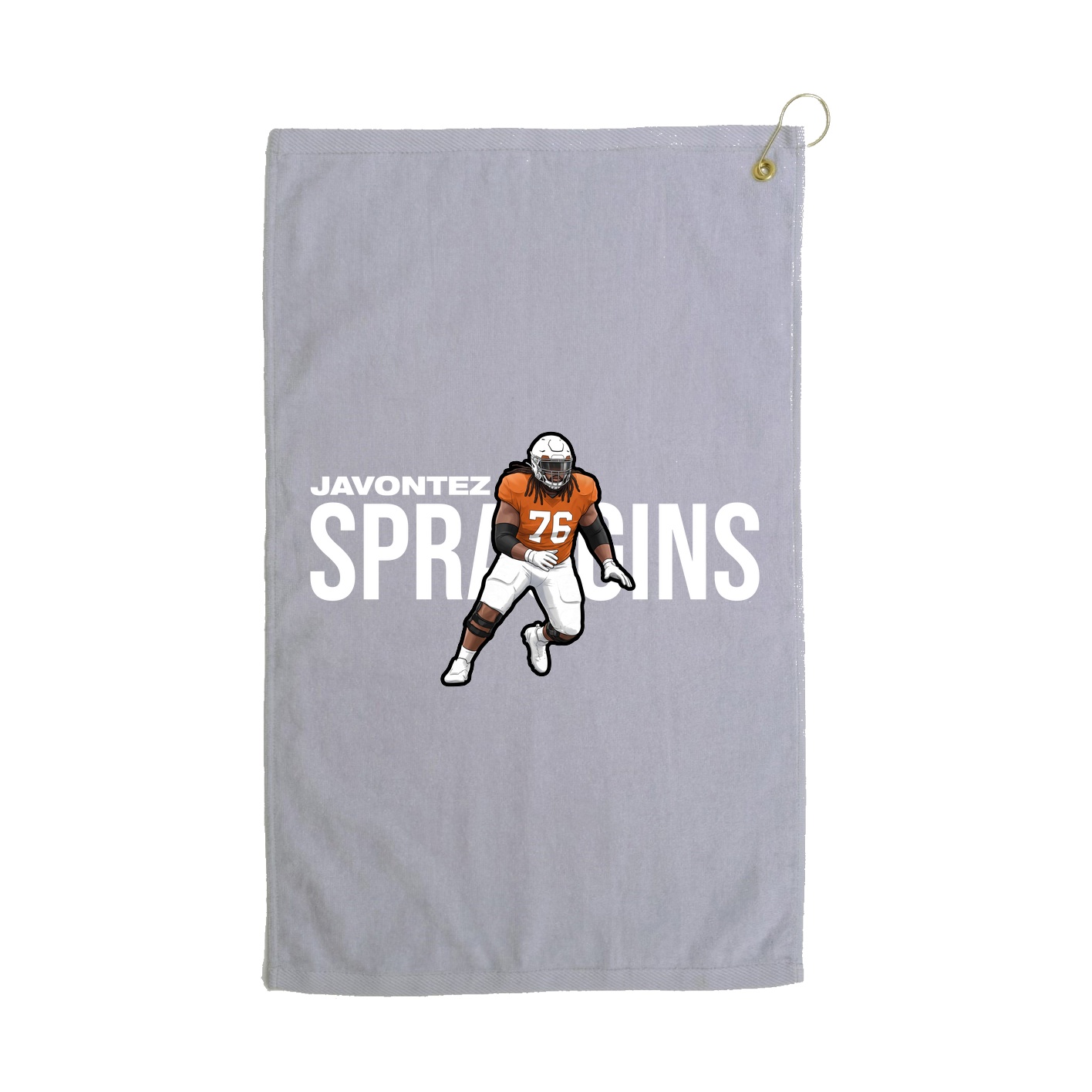Golf Towel — Player Name in Grey