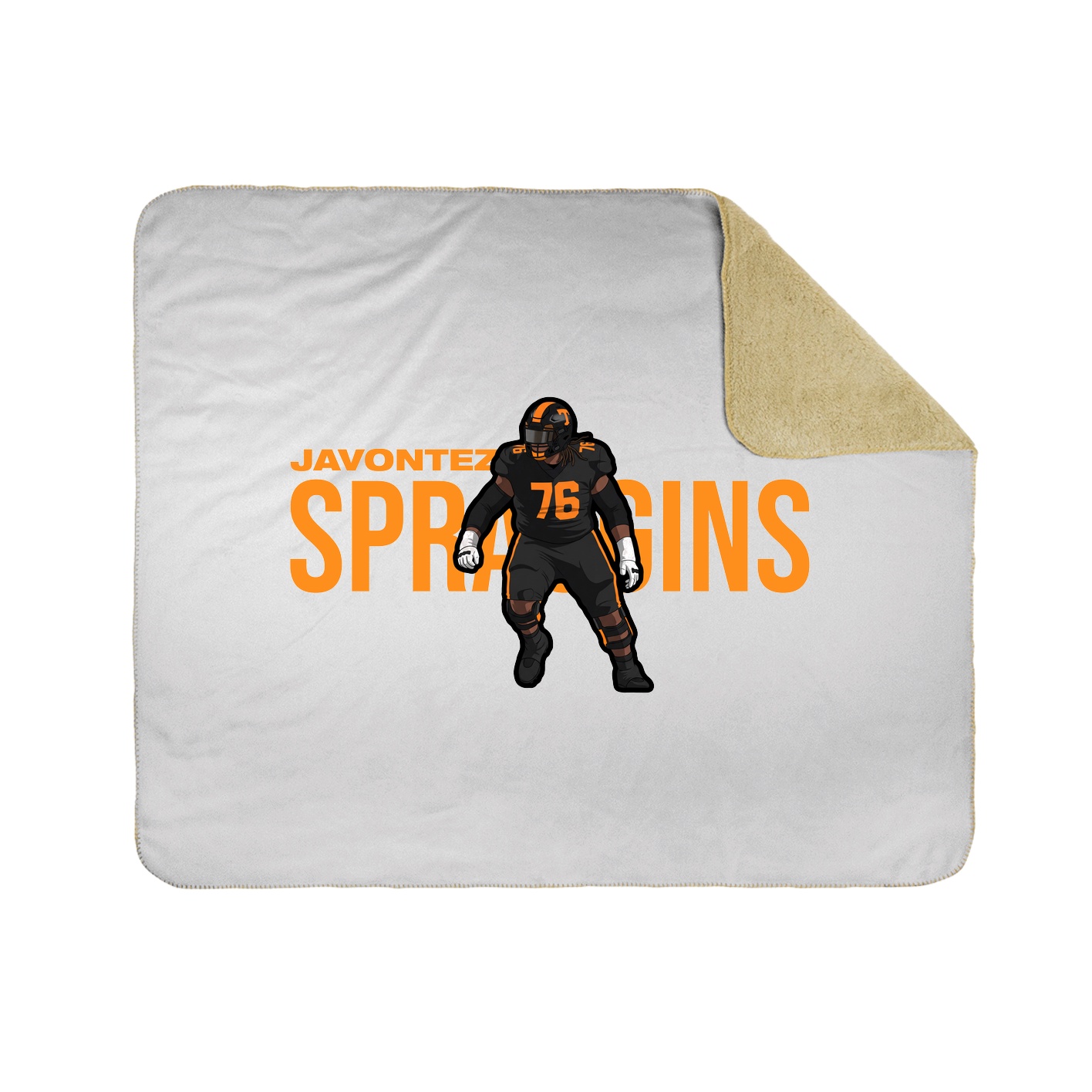 Throw Blanket — Player Name in White
