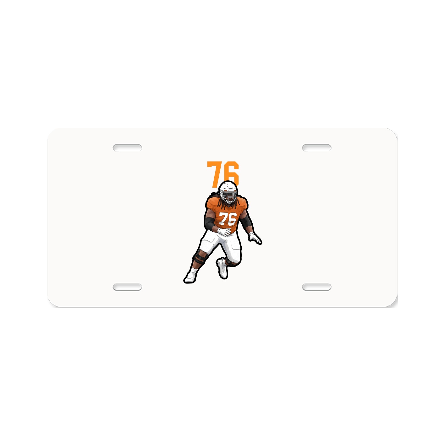 License Plate — Number Top in Classic