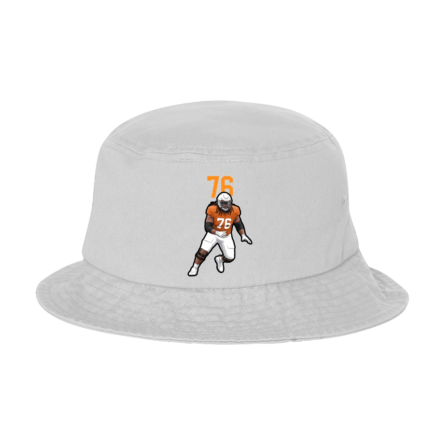 Bucket Cap — Number Top in White