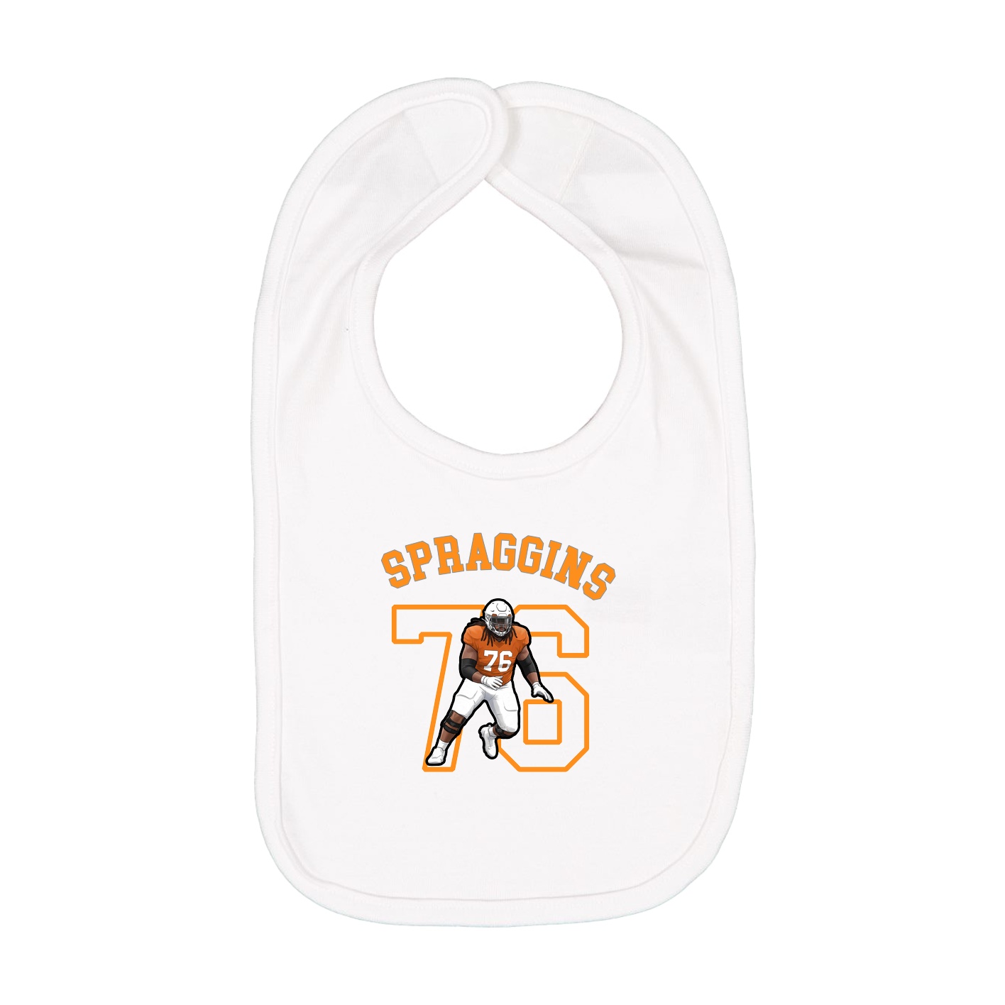 Infant Bib — Shirsey Arch in White