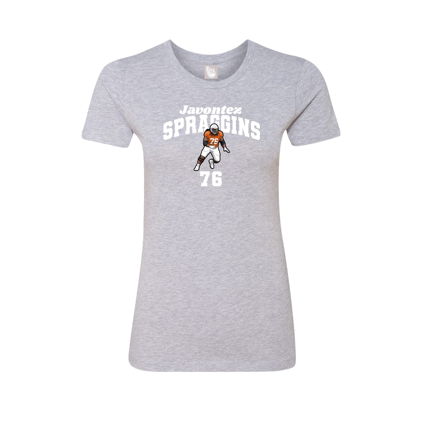 Fitted Women's Tee — Signature Arch in Grey