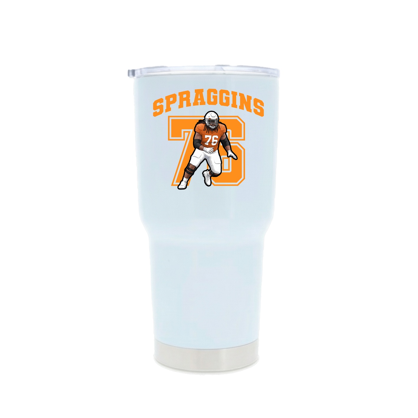 30oz Stainless Steel Tumbler — Number in White