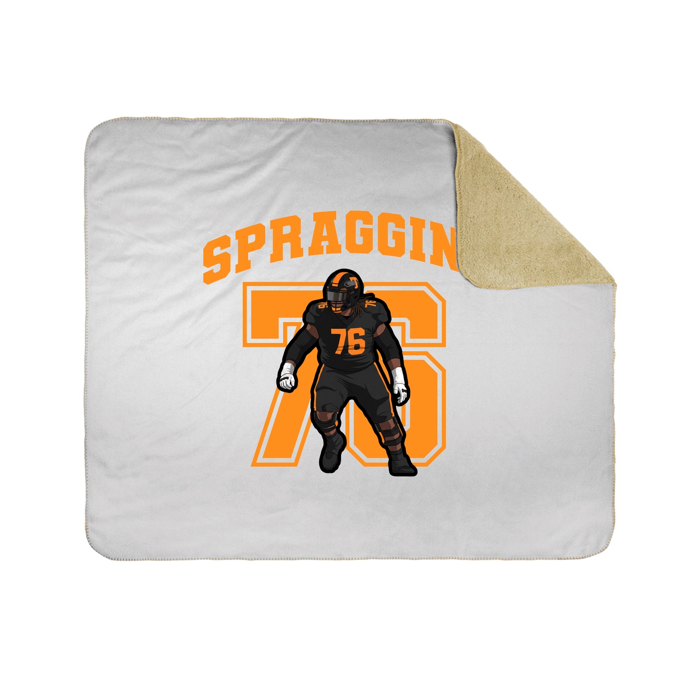 Throw Blanket — Number in White
