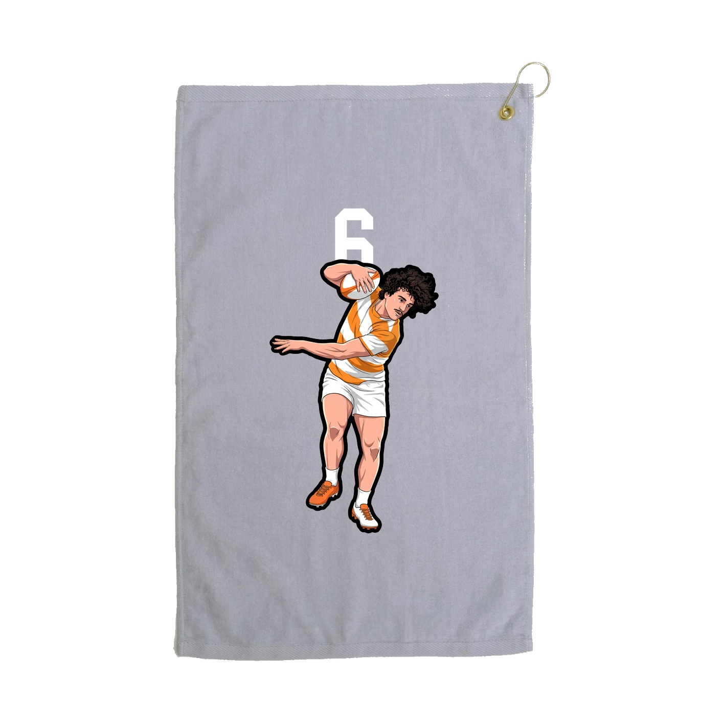 Golf Towel — Number Top in Grey