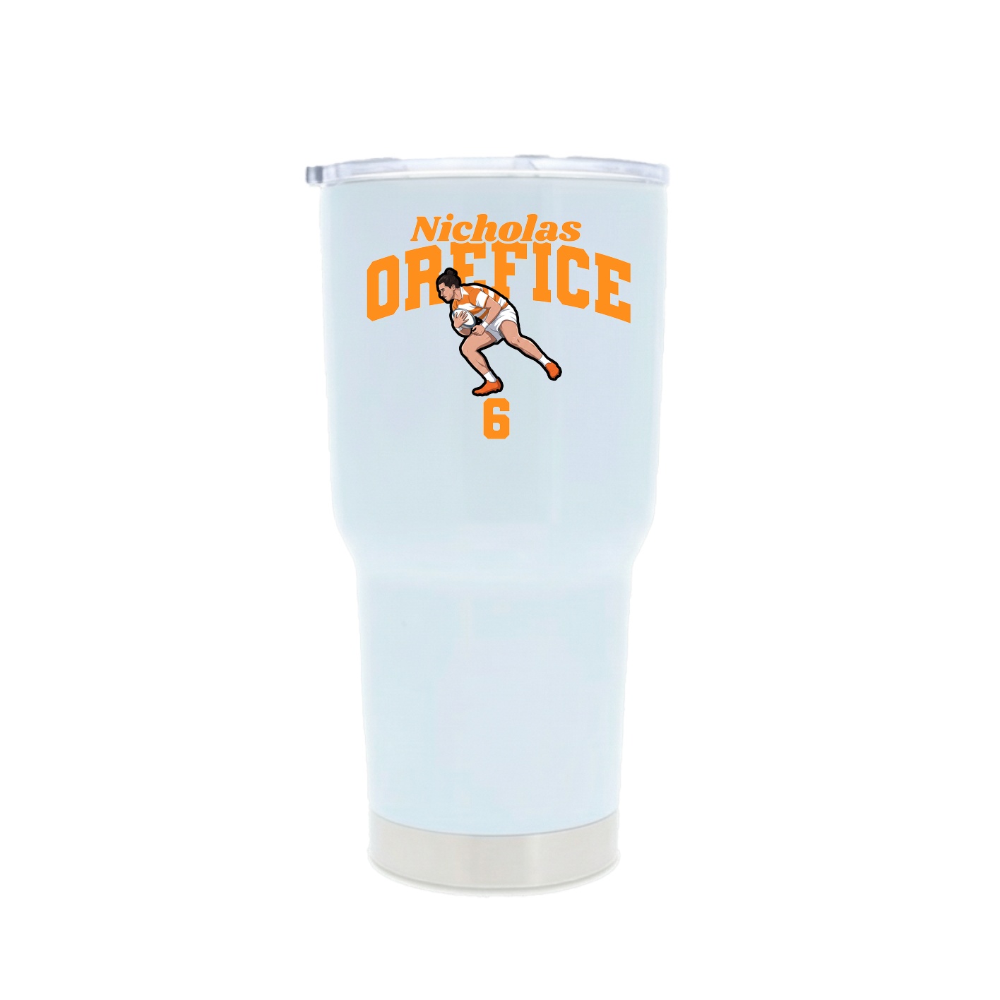 30oz Stainless Steel Tumbler — Signature Arch in White